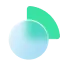 Abstract geometric shapes in blue and green, symbolizing digital growth and local SEO strategies for enhancing business visibility.