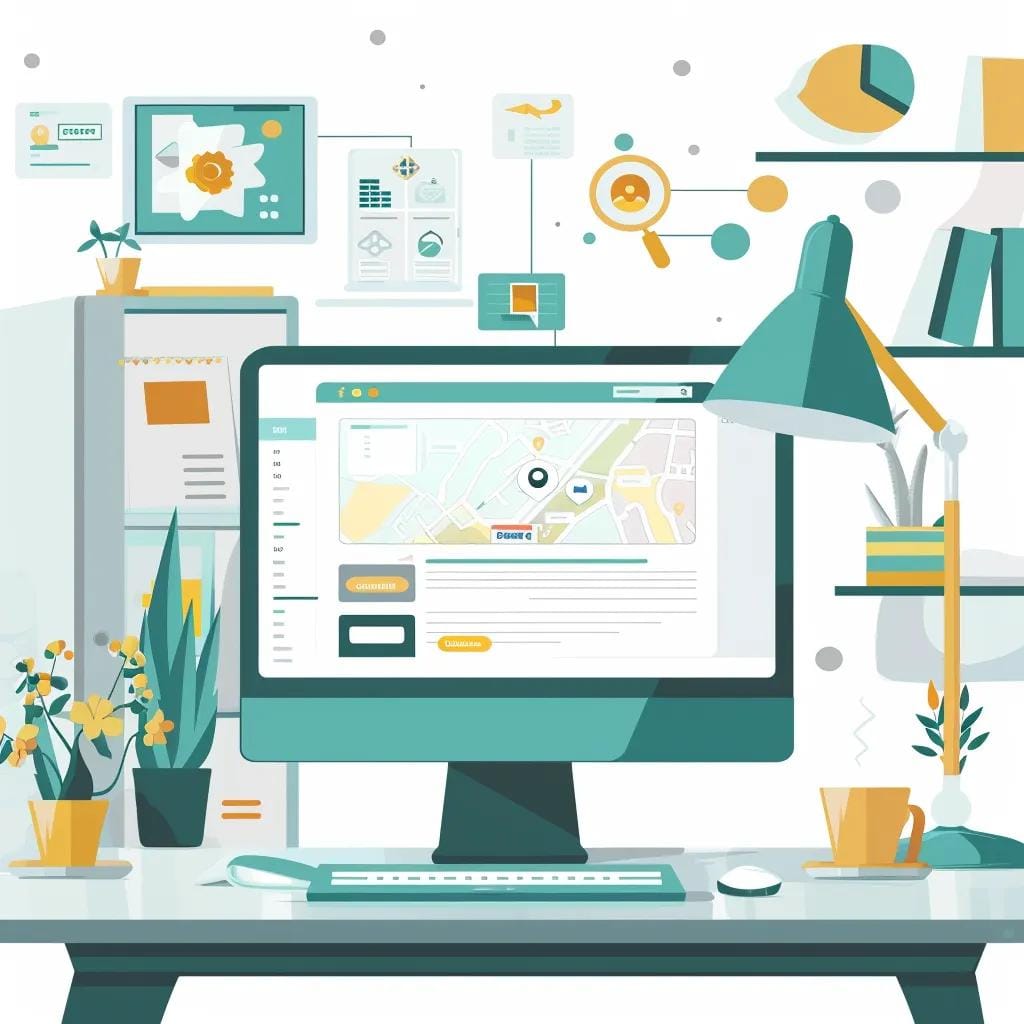 Optimized Google Business Profile on a computer screen, illustrating the benefits of local SEO