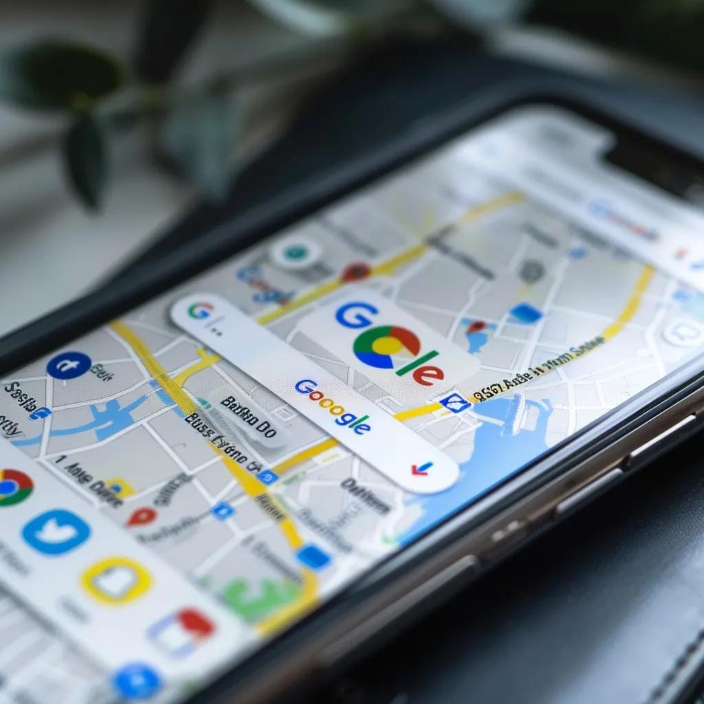Smartphone showcasing an optimized Google Business Profile for a local business